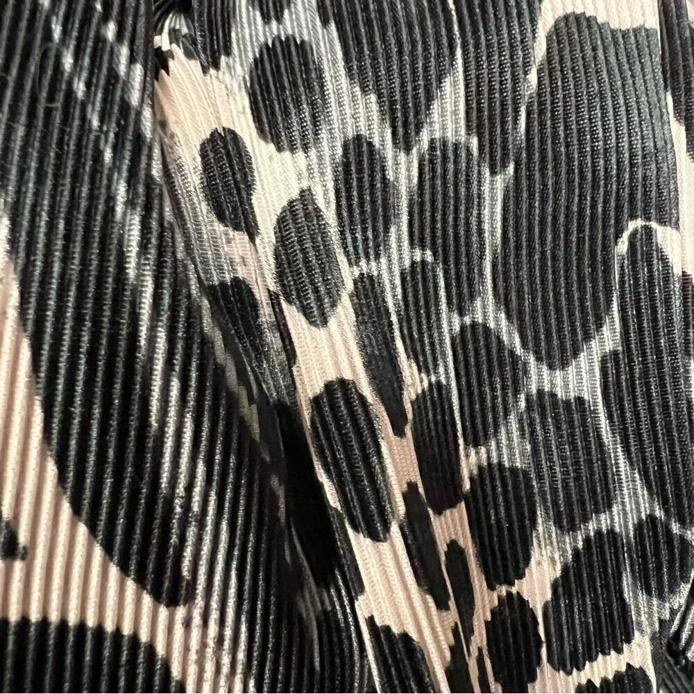 Vintage NINETY 90's animal print skirt sz M Gray white black print stretchy NWT - Picture 11 of 11
